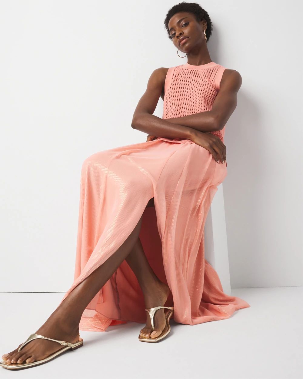 Chiffon A-Line Maxi Skirt | White House Black Market